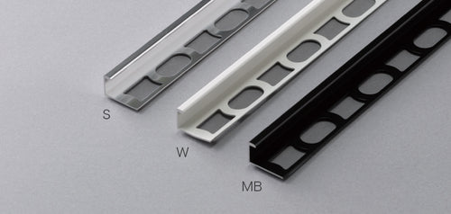 装飾見切り材（壁用）壁見切りJ / S：シルバー W：ホワイト MB：ブラック